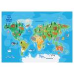Клеенка для труда 50х70 Мульти-Пульти Карта мира ПВХ CH_50241