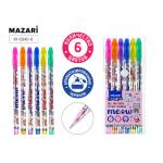 Набор гел ручек 6 цв. MEOW блестки аромат. М-5840-6