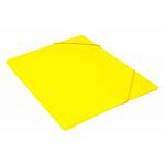 Папка на резинках А4 Бюрократ Double Neon DNE510LETT A4 пластик кор.30мм 0.5мм желтый 1131608