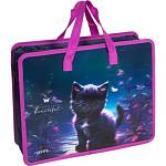 Папка д/тетрадей А4 deVENTE 8057553 Beautiful cat с ручками и расшир.