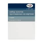 Холст на картоне 60х80 мм мелкое зерно набор 3 шт. Гамма 28010608