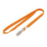 Лента для бейджа LLL-101 ширина 11 мм металл. клипса оранж.